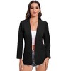 Women's 3/4 Sleeve Blazer Convertible Sleeve Pocket Jacket for Business Casual - 2 of 4
