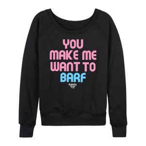 Women's - Clarissa Explains It All - Make Me Want to Barf Lightweight French Terry Slouchy - 1 of 4