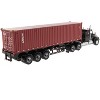 Kenworth T880 SBFA Tridem Truck Tractor Black Met. w/Flatbed Trailer & 40' Dry Goods Sea Container "TEX" 1/50 Diecast Model by Diecast Masters - 3 of 3