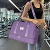 Luupatchy Three-dimensional Diamond Patterned Travel Bag, Dry Wet Separation , for Travel, Fitness Yoga, Weekend Tote Overnight Bag - 3 of 4