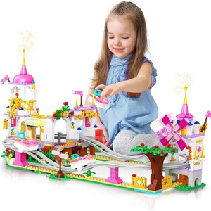 711-Piece Roller Coaster Building Set, Carnival Adventure Park Blocks with Coaster Track for Ages 6+ - 1 of 4