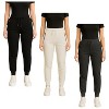 3 Pack Ultra Soft Womens Joggers with Zip Pockets - 2 of 4