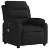 vidaXL Electric Massage Recliner Chair - Fabric Wingback Black Recliner with Vibration Massage, Automated Footrest/Backrest for Living Room/Office - 4 of 4