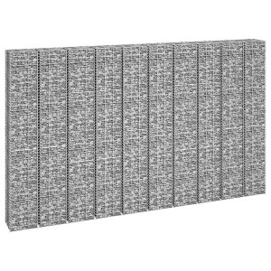 vidaXL Gabion Raised Bed Silver Iron Medium Durable Gabion Raised Bed - 1 of 4