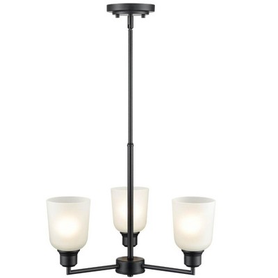 Millennium Lighting Amberle 3 - Light Chandelier in  Matte Black