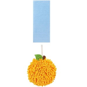 REGALWOVEN Solid Soft Absorbent Hand Towels for Bathroom Kitchen 14" x 30"/6" x 6" 2 Pcs - 1 of 4