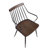 Set of 2 Preston Dining Chairs Black/Dark Walnut - LumiSource: Farmhouse Style, Wood Frame, Armrests, 250lb Capacity - 3 of 4