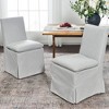 KINWELL Performance Fabric Slipcover Dining Chair Side Chair With Casters, Set of 2 - 3 of 4
