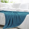PiccoCasa Cotton Cable Soft Couch Decorative Knitted Throw Blanket 1 Pc - 2 of 4