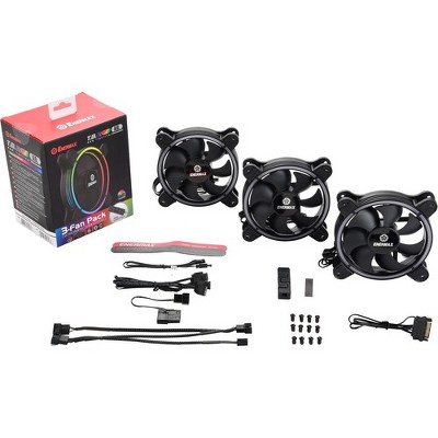 Enermax T.B.RGB AD. UCTBRGBA12P-BP3 Cooling Fan - 1 x 120 mm - 47.5 CFM - 22 dB(A) Noise - Twister Bearing - PWM - RGB LED - Rubber - 18.3 Year Life