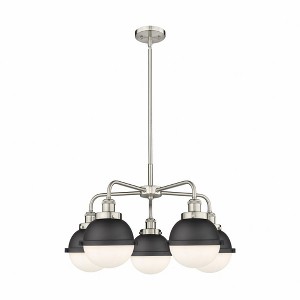 Ballston Urban - 5 Light Stem Hung Chandelier In Art Deco Style-16.25 Inches Tall and 24.5 Inches Wide - 1 of 1
