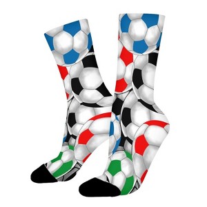 Football Soccer Women Printed Crew Socks Funny Funky Socks Soft Polyester Novelty Gifts for Artists Men - 1 of 1