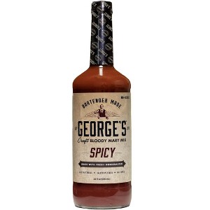 George’s Beverage Company Spicy Bloody Mary Mix - 1L Bottle - Gluten Free, All Natural Mixer - 1 of 3