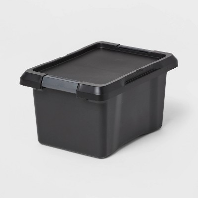 Hefty 18gal Max Pro Storage Tote Gray : Target