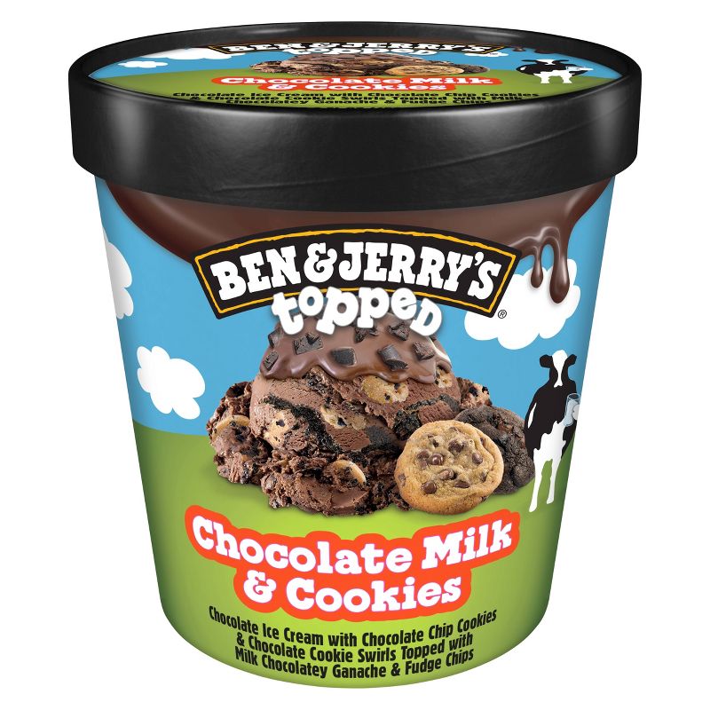 Ben &#38; Jerry&#39;s Topped Ice Cream Chocolate Milk &#38; Cookies - 1pt, 3 of 8