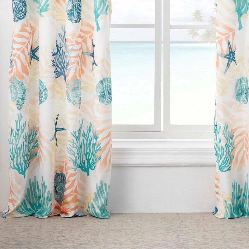 Montego Window Panel Blackout Curtain Pair 42" x 84" Aqua by Greenland Home Fashions, 3 of 6
