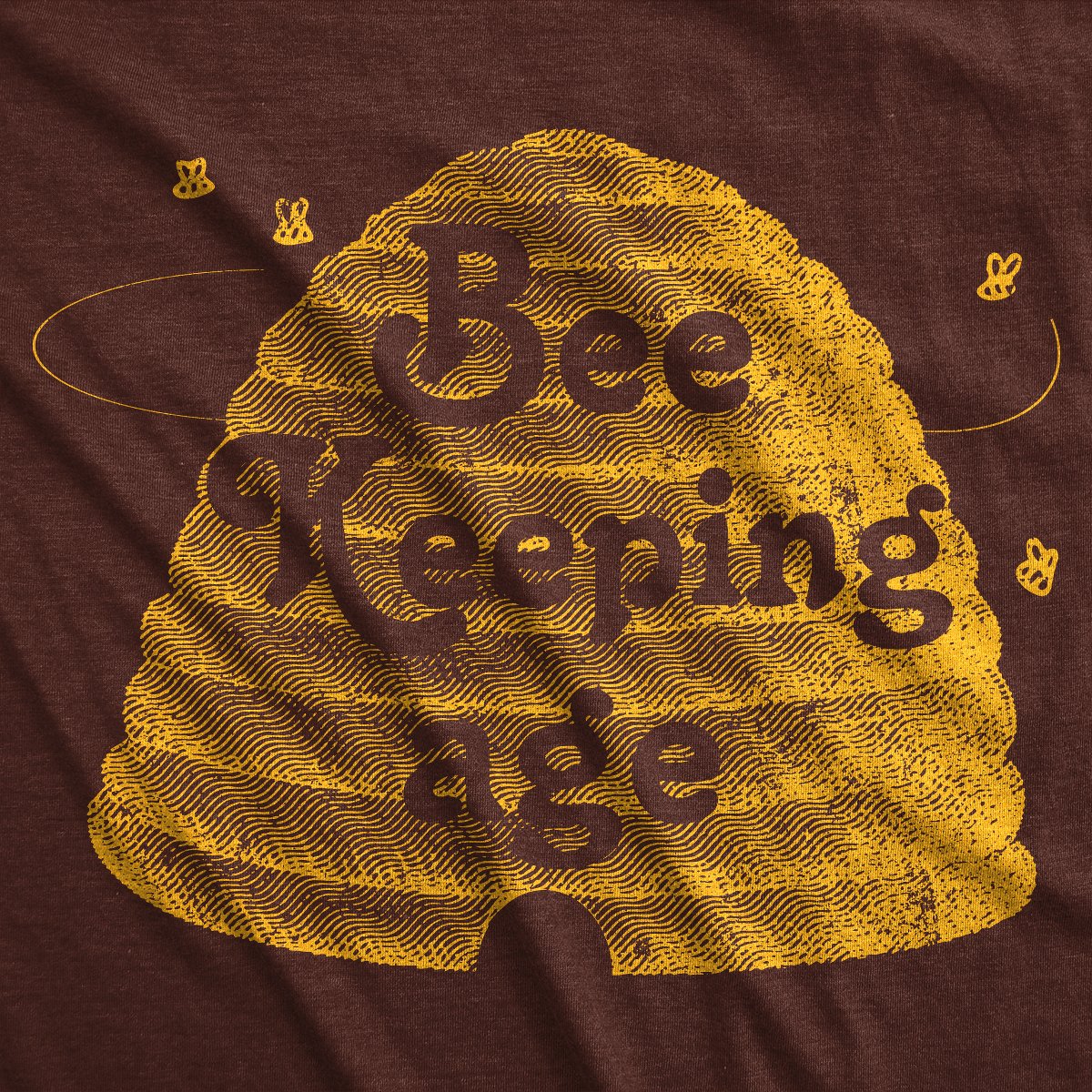 Мужские футболки Crazy Dog T-Shirts, Inc. Mens Funny T Shirts Bee Keeping Age Sarcastic Novelty Graphic Tee for Men - Crazy Dog Men's T Shirt for Animal Lovers Brown L — фото 2