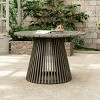47" Acacia Wood Round Outdoor Dining Table for 6, Modern Extra-Large Patio Table for Backyard, Balcony, or Lawn – Koiai - 2 of 4