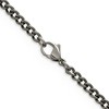 Black Bow Jewelry 3.5mm Dark Gray Titanium Classic Polished Curb Chain Necklace - 3 of 4