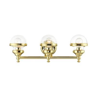 Livex Lighting Oldwick 3 - Light Vanity in  Polished Brass