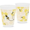Blue Panda 16 Packs Reusable Plastic Bumble Bee Baby Shower Party Supplies Disposable Cups - 3 of 4