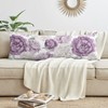 Sweet Jojo Designs Girl Body Pillow Cover Case (Pillow Not Included) 54in.x20in. Peony Floral Garden Lavender Purple and Ivory - 3 of 4