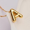 14K Gold Bubble Letter Necklace for Women, Chunky Balloon Initial Pendant, Custom Name Jewelry Gift for Mom, Non-Tarnish Trendy Charm - 2 of 4