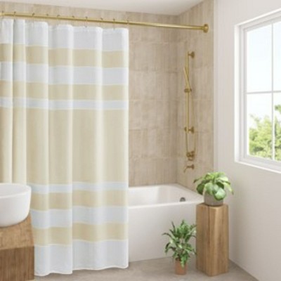 CAVINAS 36x72" Shower Curtain with 3M Treatment, Machine-Washable Fabric, Dark Blue, 1 PCS