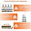 NewHome"Rustproof Wall-Mounted Shower Caddy with 5 Shelves & 18 Hooks for Bathroom, Dorm, or Kitchen"Black - 3 of 4