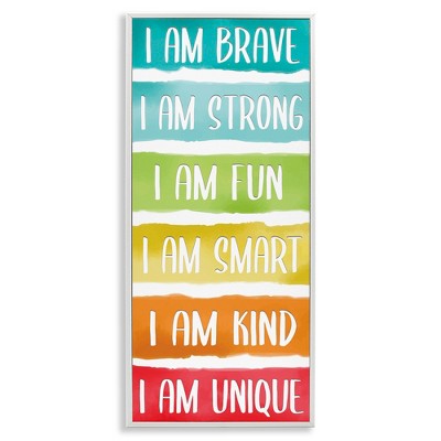 Stupell Industries Fun Inspirational Rainbow Phrases, 13" x 30"