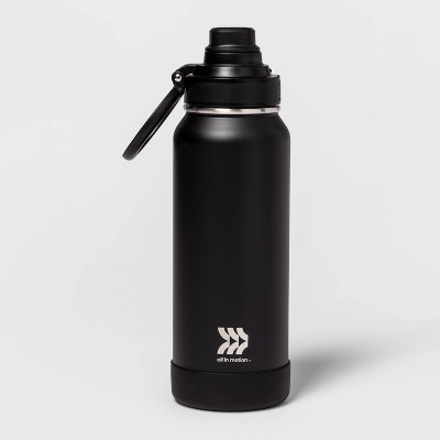 Photo 1 of 32oz Vacuum Insulated Stainless Steel Water Bottle Black - All in Motion&#8482;