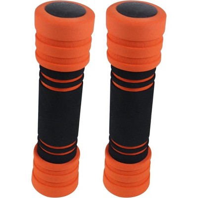 SQUATZ 2 LB Dumbbells Set of 2 - Black & Orange