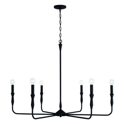 Capital Lighting Paloma 6 - Light Chandelier in  Textured Black