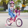 Costway 16'' Kids Bike with Doll Seat Girls Bicycle with Training Wheels for 4-7 Years Old Girl - 2 of 4