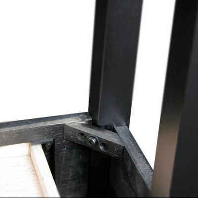 Compact Slate Black Mission Hall Stand with Storage Shelf