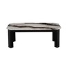 48" Coffee Table with Faux Marble Top, Wooden Legs and Contemporary Design with Clipped Corners for Living Room or Modern Spaces - 2 of 4