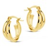 SHINE by Sterling Forever Claire Twist Hoop Earrings - 3 of 4