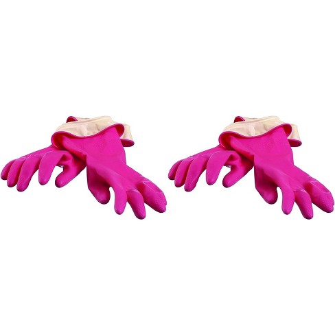 Casabella Premium Waterblock Cleaning Gloves Pink - 2 Pair (4 Gloves ...
