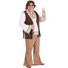HalloweenCostumes.com Men's Plus Size Woodstock Hipster Costume - 2 of 4