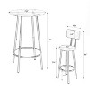 Bar table, equipped with 2 bar stools , with backrest and partition - 3 of 4