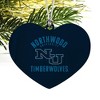 Northwood University Timberwolves Logo Heart Love Wood Christmas Tree Holiday Ornament - 2 of 3