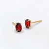 Pure Collection by Ross-Simons 0.90 ct. t.w. Oval Garnet Stud Earrings in 14kt Yellow Gold - 3 of 4