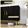 Dyonery 70" Fluted TV Stand with Storage for Living Room, Entertainment Center for TV Up to 80 Inch, Adjustable Shelf - 3 of 4