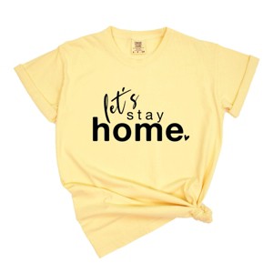 Simply Sage Market Let's Stay Home Garment Dyed Tee - 1 of 4