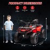 2 Seater Ride On Car, 24V Licensed Can-Am Electric ATV Car for Kids, 4 Wheeler Electric Toy Car with Bluetooth, Led, 5 Mph Max Speed, Red - 4 of 4