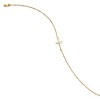 Black Bow Jewelry 14k Yellow Gold Polished Cubic Zirconia Cross Station Anklet, 10 Inch - 3 of 4