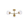 Elegant Lighting Briggs 26 inch flush mount in brass with clear shade - 3 of 4