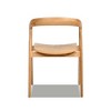 Simeon 21" Scandinavian Sculpted Oak Wood Dining Chair, Warm Natural Brown Oak Wood - 3 of 4