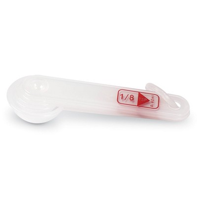 Clear Plastic Measuring Spoons Set of 6 for Kids