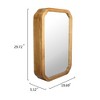 Vynxaria 29.72*19.69 inches Functional Mirror with Cabinet, Wood Framed Bathroom Wall Cabinet with Mirror and Adjustable Shelves - 4 of 4